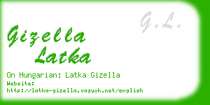 gizella latka business card